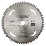 Introducing the Draper Tct Circular Saw Blade For Wood, 315 X 30mm, 72T - SBW19. This high-quality blade features a 315mm diameter, a 30mm bore, and is equipped with 72 teeth. It operates at a maximum speed of 4,200 RPM and has a hook angle of 10°, making it perfect for wood cutting tasks. Brought to you by Draper.