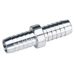 This product is the Draper 1/2" Bore Pcl Double Ended Air Hose Connector (Sold Loose) - A2986 BULK, featuring ribbed ends for securing hoses.