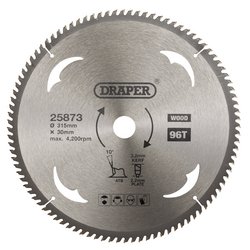 Draper Tct Circular Saw Blade For Wood, 315 X 30mm, 96T - SBW20 - Farming Parts