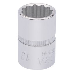 Draper Elora Bi-Hexagon Socket, 3/8" Sq. Dr., 13mm - 870-M 13 - Farming Parts