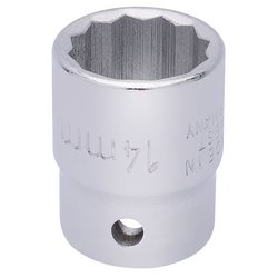 Draper Elora Bi-Hexagon Socket, 3/8" Sq. Dr., 14mm - 870-M 14 - Farming Parts