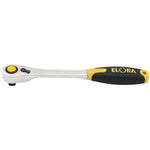 Draper Elora Fine Tooth Quick Release Soft Grip Reversible Ratchet, 1/2" Sq. Dr., 270mm - 770-L1K - Farming Parts