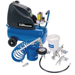 Draper Direct Drive Oil Free Air Compressor, 24L & Air Tool Kit - PTKDA25/4314AK - Farming Parts