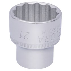 Draper Elora Bi-Hexagon Socket, 3/8" Sq. Dr., 21mm - 870-M 21 - Farming Parts