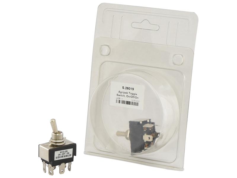 Sparex Agripak Toggle Switch 6-Terminal On/Off/On Heavy-Duty Design | S.26019