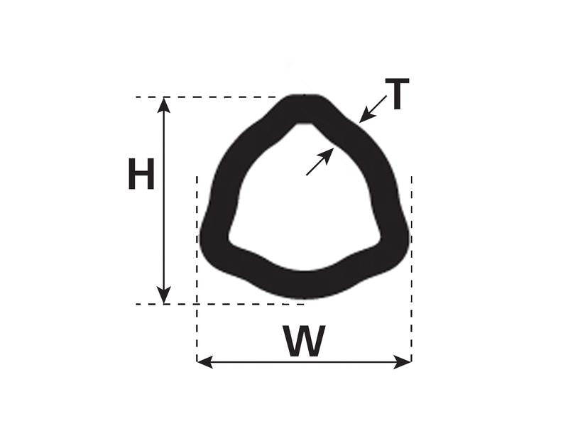 Weasler Rilsan® Coated PTO Tube - Triangle Profile , Length: 1M (12517) | S.26351 - Product Image 2