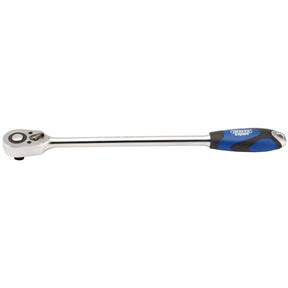 Draper Extra Long Reversible Quick Release Soft Grip Ratchet, 1/2" Sq. Dr., 48 Tooth - H64C-XL/B - Farming Parts