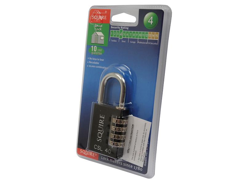 Sparex Squire Recodable Toughlock Combination Padlock - Die Cast, Body width: 38mm (Security rating: 4) | S.26750 - Product Image 2