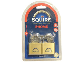 Sparex Squire Solid Brass Lion Range Padlock - Brass, Body width: 39.5mm (Security rating: 3) | S.26760 - Product Image 1
