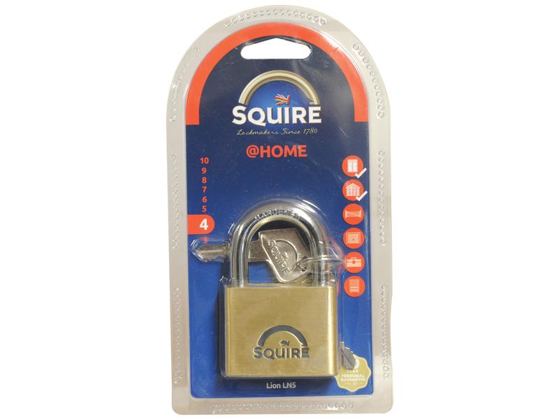 Squire Solid Brass Lion Range Padlock - Brass, Body width: 51mm (Security rating: 4) | S.26762 - Product Image 1
