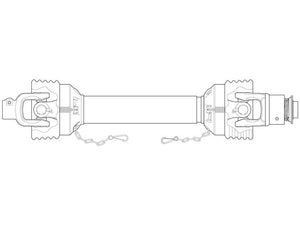 Sparex PTO Shaft - (Lz) Length: 1050mm, 1 3/8'' x 6 Spline Q.R. to 1 3/8'' x 6 Spline Overunning Clutch (Clockwise) | S.26778 - Product Image 5
