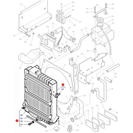 Massey Ferguson - Radiator - 3781116M1 - Farming Parts