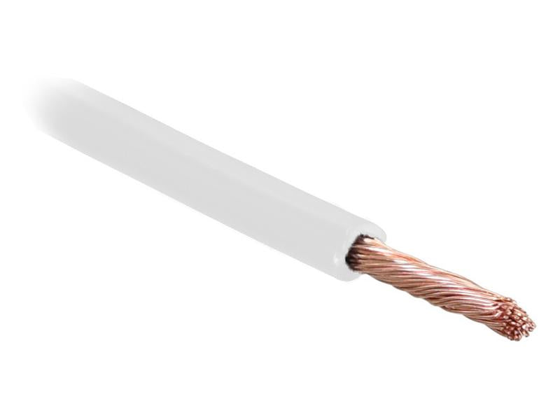 Electrical Cable - 1 Core, 2.5mm² Cable, White (Length: 10M), (Agripak) | Sparex Part Number: S.26984