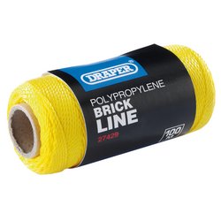 Draper Polypropylene Brick Line, 100M, Yellow - BL100HV - Farming Parts