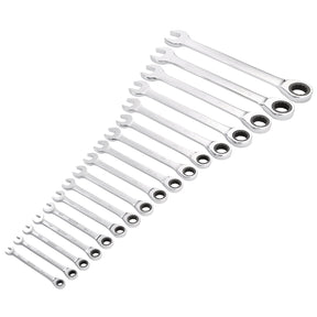 Draper Hi-Torq® Metric Ratchet Combination Spanner Set (17 Piece) - 8230MM/17 - Farming Parts