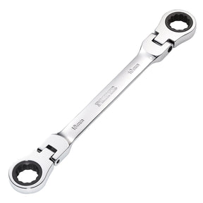 Draper Hi-Torq® Metric Flexible Head Double Ring Ratchet Spanner, 18 X 19mm - 8231FBSMM - Farming Parts