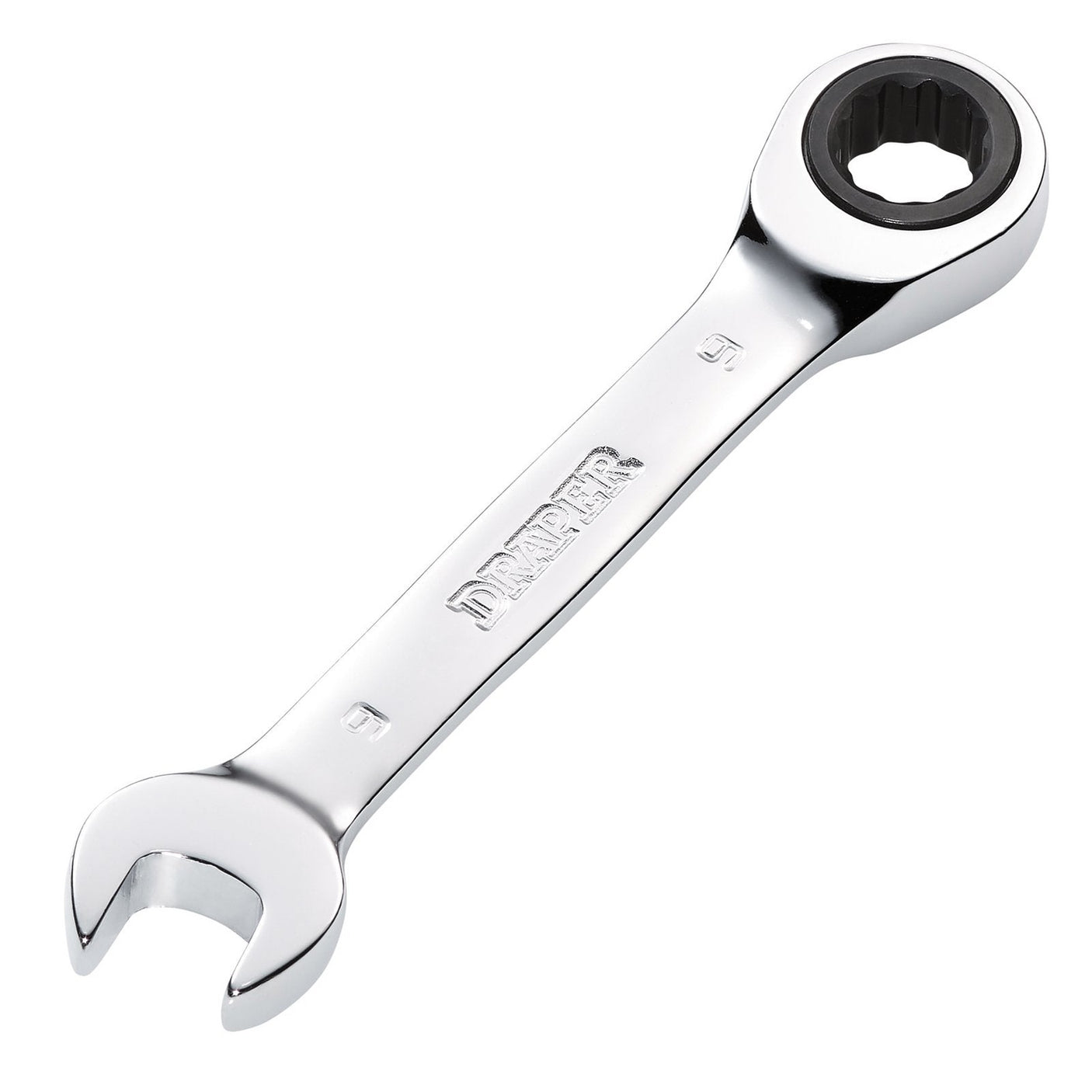 Draper Hi-Torq&#174; Metric Stubby Ratchet Combination Spanner, 9mm - 8230MMS - Farming Parts