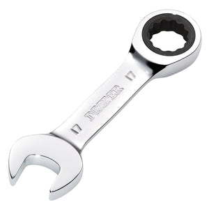 Draper Hi-Torq&#174; Metric Stubby Ratchet Combination Spanner, 17mm - 8230MMS - Farming Parts