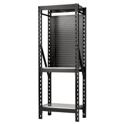 Bunker® 17 Piece Modular 3 Tier Racking With Stainless Steel Shelving And Pegboards, 750Mm | Ms400-27S-17Pcs