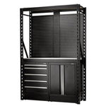 Bunker® 15 Piece Modular Storage Combo 2 Tier Racking With Stainless Steel Shelving, Pegboards And Floor Cabinets, 1500Mm | Ms400-C1 15Pc S