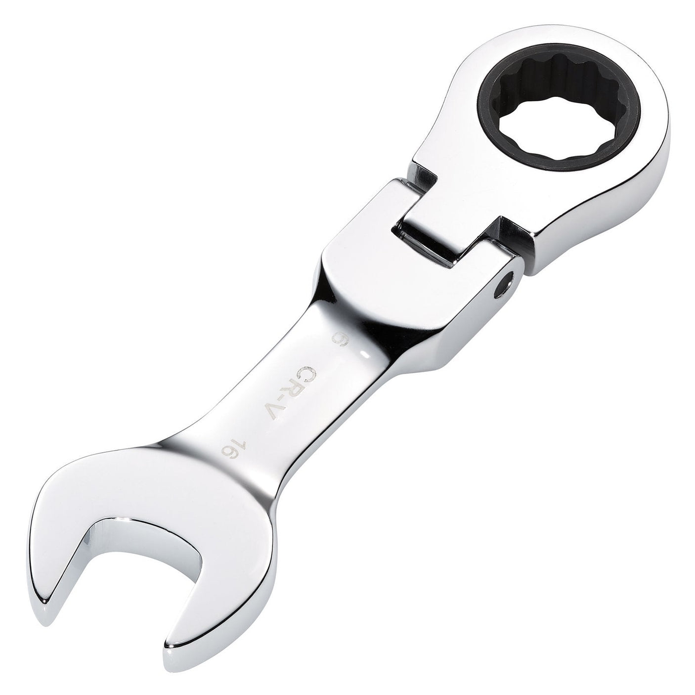 Draper Hi-Torq&#174; Metric Stubby Flexible Head Ratchet Combination Spanner, 16mm - 8230FMMBS - Farming Parts