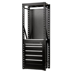 Bunker® 13 Piece Modular Storage Combo 2 Tier Racking With Stainless Steel Shelving, Pegboard And Floor Cabinet, 750Mm | Ms400-C1 13Pc S