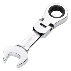 Draper Hi-Torq&#174; Metric Stubby Flexible Head Ratchet Combination Spanner, 17mm - 8230FMMBS - Farming Parts