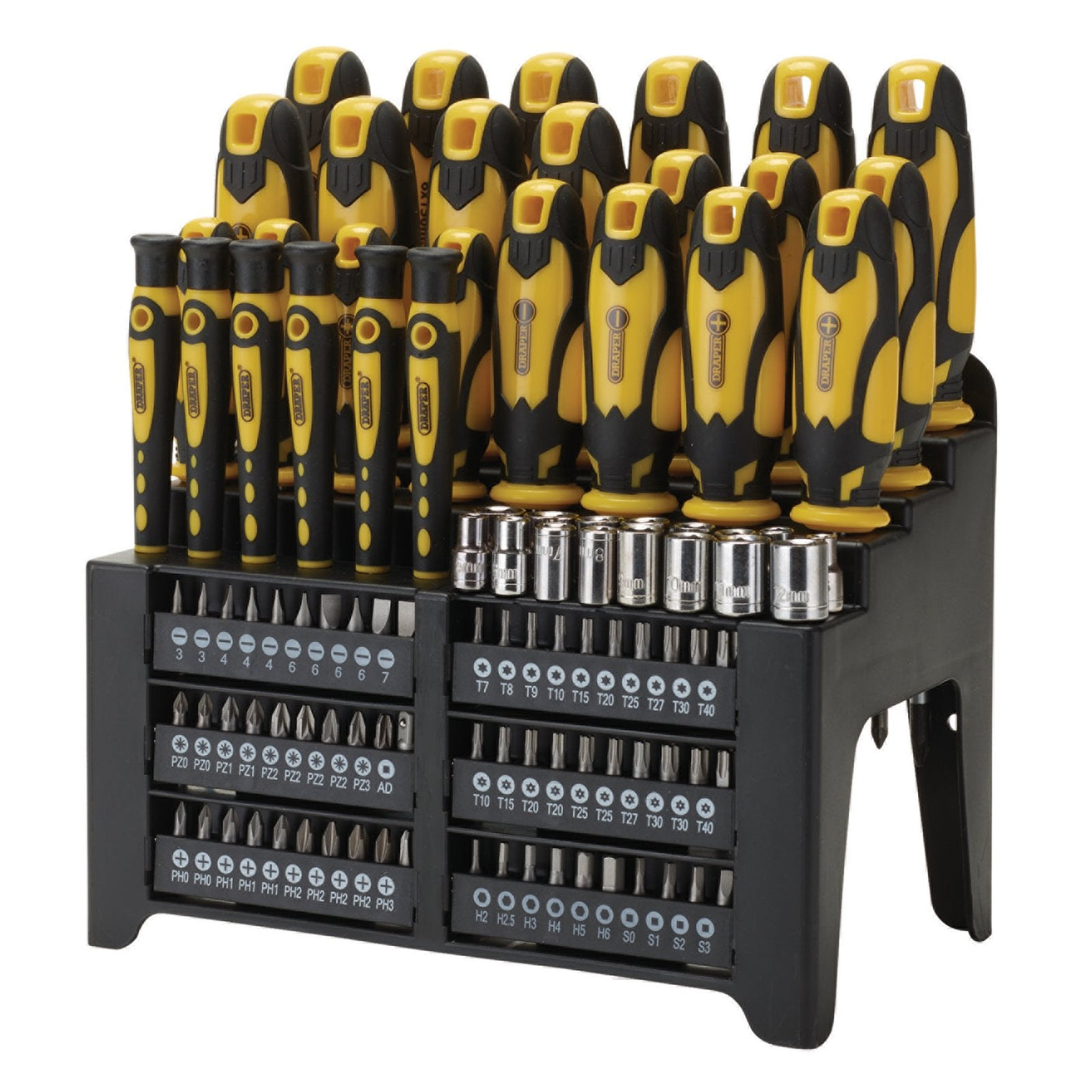 Draper Screwdriver And Bit Set, Yellow (103 Piece) - 864/103/Y - Farming Parts