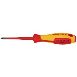 Knipex 98 24 01 Sls Vde Insulated Plus/Minus Screwdriver, Ph/S1 X 80Mm | 98 24 01 Sls