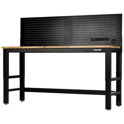 Bunker® Workbench With Hardwood Worktop And Power Pegboard, 1830Mm | B300-Wb72Wpp