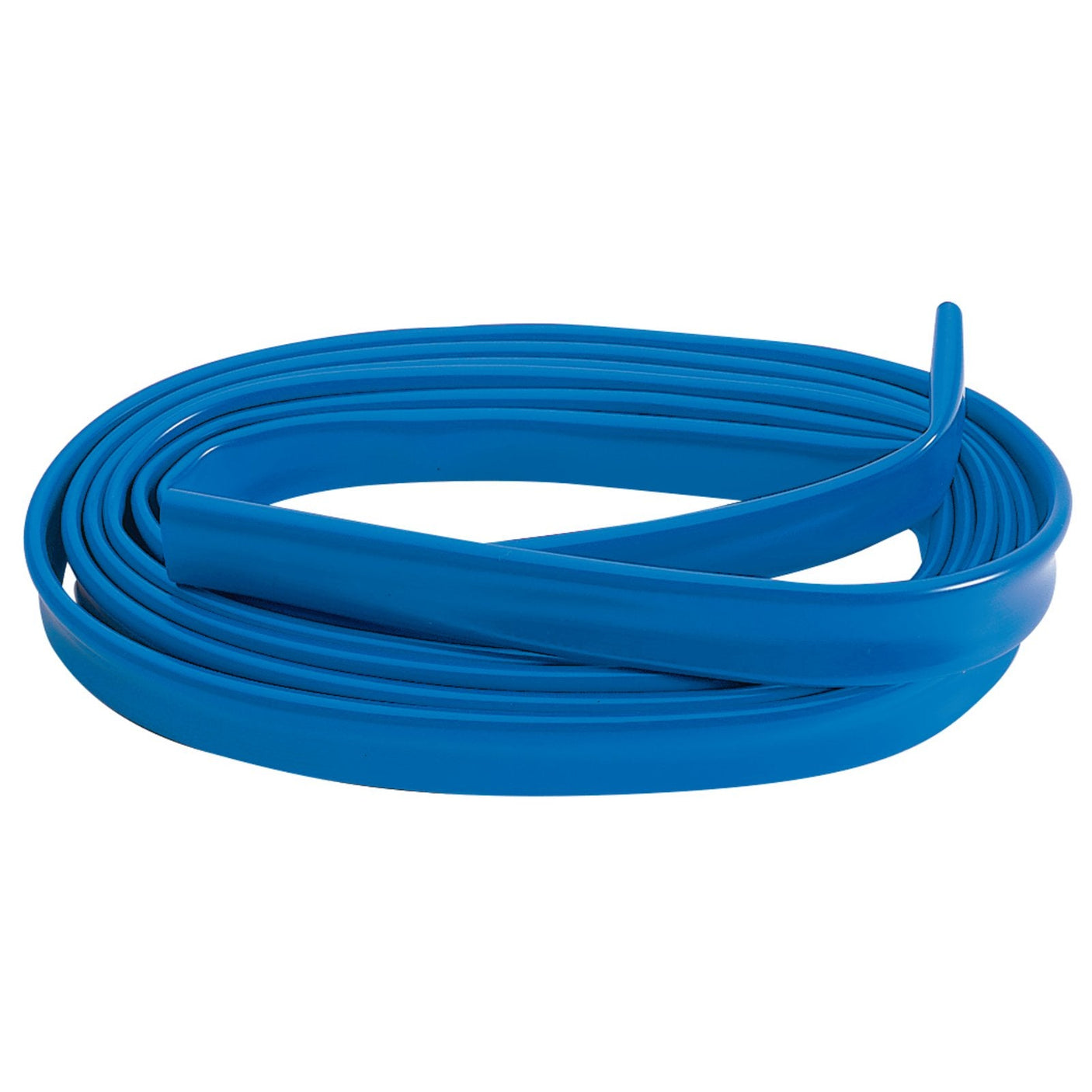 Draper Layflat Hose, 5M X 25mm - ASWP2, a coiled blue plastic strip with a reinforced black liner.