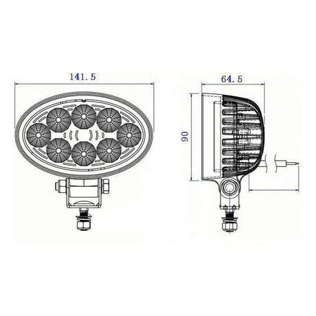 LED Work Light, Interference: Class 3, 2400 Lumens Raw, 10-30V ()
 - S.28767 - Farming Parts