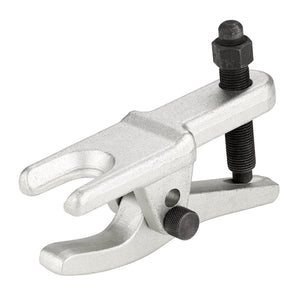 The Draper 2 Stage Ball Joint Separator - N160 is a silver tool designed for separating ball joints in automotive or mechanical applications, featuring a bolt mechanism and a robust, drop forged carbon steel construction.