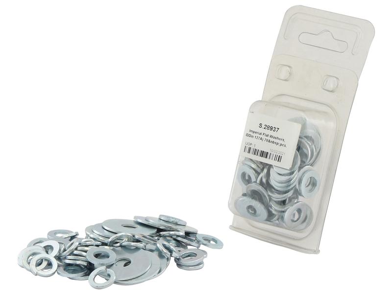 Sparex Agripak 70pcs Flat Washers 5/16" Zinc-Plated Hardware Set | S.28937