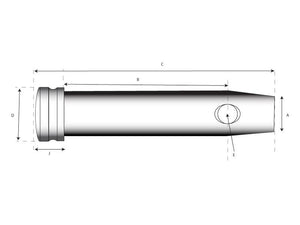 Sparex Lower link pin 28x175mm Cat. 2 (Ø28mm) | S.29114 - Product Image 3