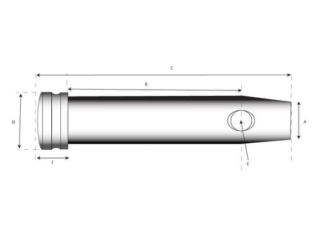 Sparex Lower link pin 28x175mm Cat. 2 (Ø28mm) | S.29114 - Product Image 3