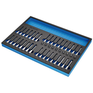 Draper BUNKER® Resi-Torx, Hex, Multi-Tooth/Spline, Ribe Socket Set,