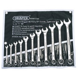 Draper Expert Hi-Torq® Imperial Combination Spanner Set (11 Piece) - 8220/11/AF - Farming Parts