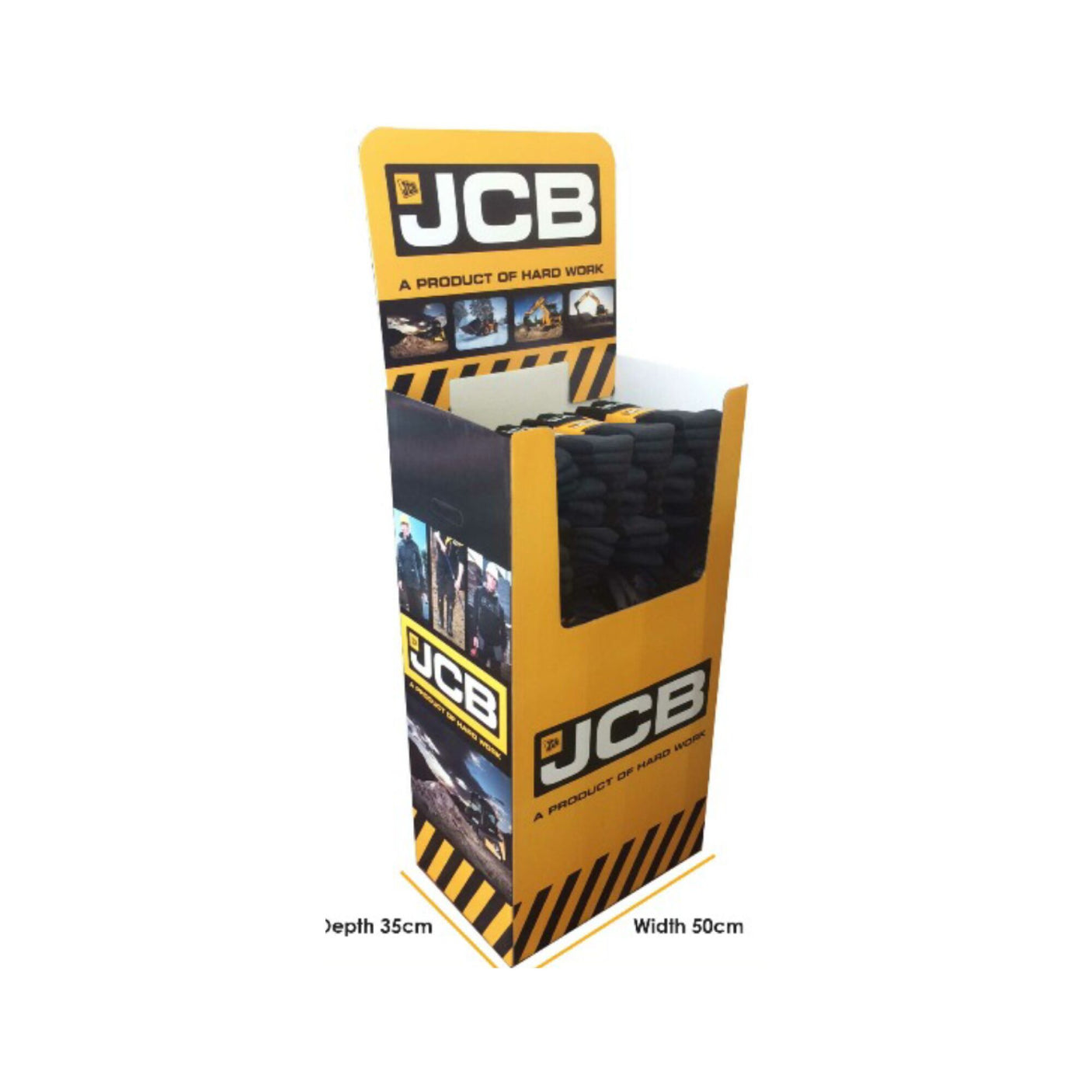 JCB Work Sock 3 Pack Black - Farming Parts