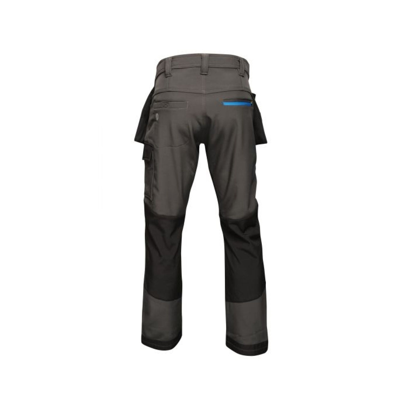 Rear view of Cottonmount’s Tactical Threads Strategic Softshell Trouser in Ash Grey, featuring multiple pockets, belt loops, and reinforced with durable CORDURA® fabric.