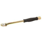 A Draper Spare Connector For 16234 Air Line Gauge - YC01A03 featuring a brass tire inflator with a black ribbed handle and dual head chuck.