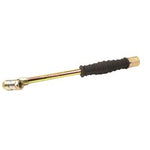 A Draper Spare Connector For 16234 Air Line Gauge - YC01A03 featuring a brass tire inflator with a black ribbed handle and dual head chuck.