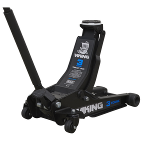 Viking 3 Tonne Low Profile Professional Trolley Jack with Rocket Lift - 3100TB - Farming Parts