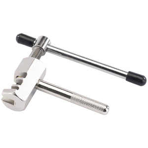 The Draper Bicycle Chain Rivet Extractor - BK-CRE2 is a versatile tool featuring a handle and turn screw mechanism, perfect for separating bicycle chains. This essential item from Draper is an ideal addition to any toolkit for cycle maintenance.