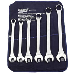 Draper Heavy Duty Long Pattern Metric Combination Spanner Set (6 Piece) - 8220/6/MMXL - Farming Parts