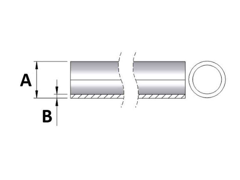 Sparex Steel Hydraulic Pipe (22L) 22mm x 2.00mm, (Galvanised), 3m | S.31206 - Product Image 2
