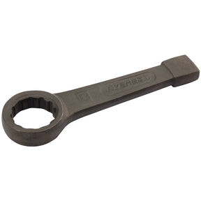 A heavy-duty Draper Ring Slogging Wrench, ranging from 36mm to 120mm, featuring a hexagonal ring and a solid handle, crafted from carbon steel.