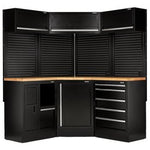 Bunker® 18 Piece Modular Storage Corner Combo With Hardwood Worktop, 3454Mm | Ms400Wcorncombo