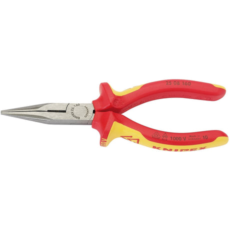 Draper Knipex 25 08 160Uksbe Vde Fully Insulated Long Nose Pliers, 160mm - 25 08 160 UKSBE - Farming Parts