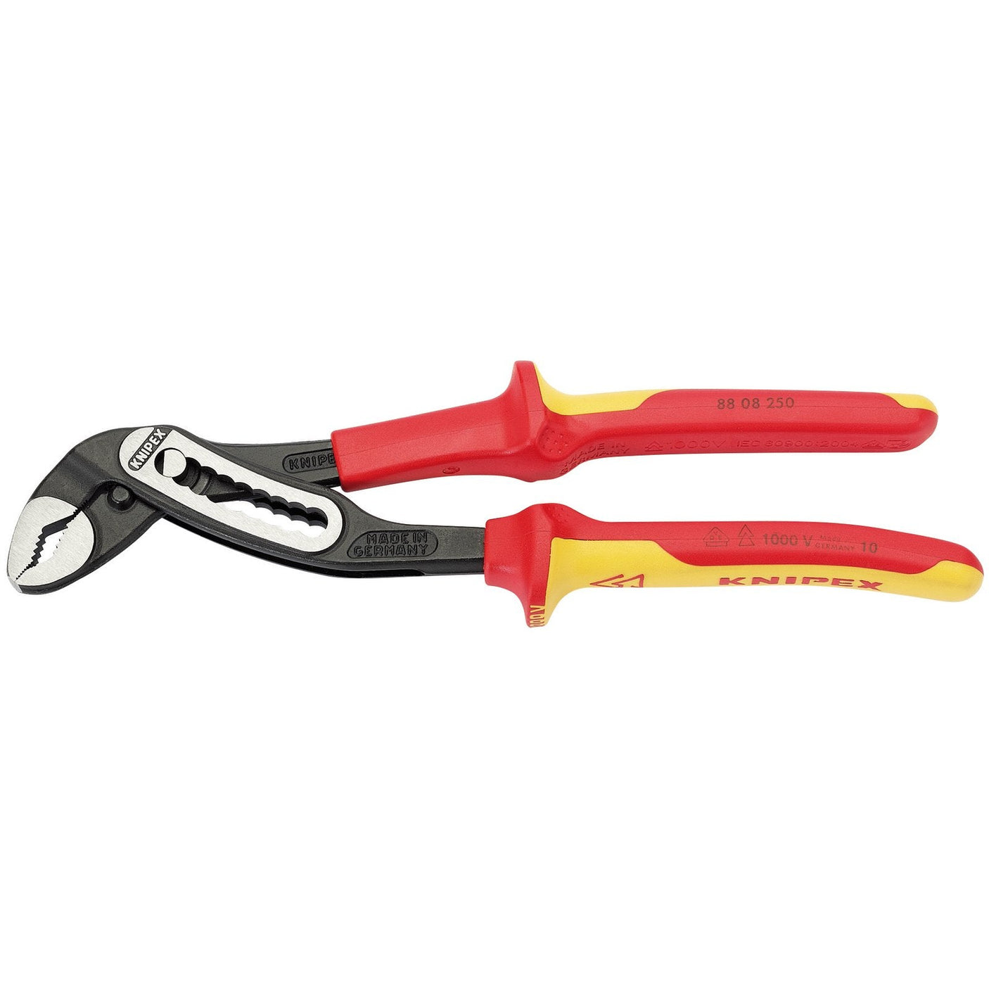 Draper Knipex Alligator&#174; 88 08 250Uksbe Vde Fully Insulated Waterpump Pliers, 250mm - 88 08 250 UKSBE - Farming Parts